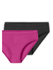 Schiesser 2er-Set: Slips in Pink/ Schwarz