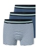 Schiesser 3-delige set: boxershorts blauw/wit