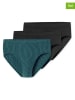 Schiesser 3er-Set: Slips in Petrol/ Schwarz