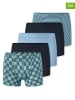 Schiesser 5er-Set: Boxershorts in Petrol/ Schwarz/ Hellblau