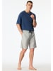 Schiesser Pyjamashorts blauw/wit