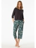 Schiesser Pyjamabroek petrol/beige