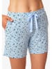 Schiesser Pyjamashorts lichtblauw/wit