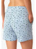 Schiesser Pyjama-Shorts in Hellblau/ Weiß
