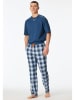 Schiesser Pyjamabroek blauw/wit