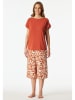 Schiesser Pyjama terracotta/crème