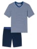 Schiesser Pyjama blauw/donkerblauw