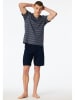 Schiesser Pyjama blauw/donkerblauw