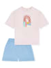 Schiesser Pyjama in Rosé/ Hellblau