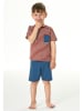 Schiesser Pyjama rood/blauw