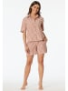 Schiesser Pyjama oudroze/wit