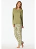 Schiesser Pyjama groen/wit