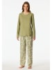 Schiesser Pyjama groen/wit