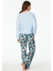 Schiesser Pyjama lichtblauw/petrol