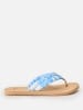 Rip Curl Zehentrenner "Freedom Plush Bloom" in Hellblau/ Beige/ Weiß