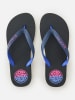 Rip Curl Japonki "Wetty Fade Bloom" w kolorze niebiesko-czarnym