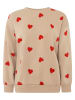 Zwillingsherz Sweatshirt beige