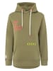Zwillingsherz Hoodie "Smile Cross" kaki