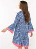 Zwillingsherz Kleid "Flower Layout" in Blau