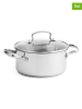 Green Chef 2-częściowy zestaw "Profile Plus" w kolorze srebrnym - Ø 18 cm