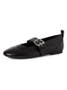 Tamaris Leren ballerina's zwart