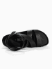 BACKSUN Leder-Sandalen "Mykonos" in Schwarz
