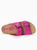 BACKSUN Leder-Pantoletten "Atlas" in Pink