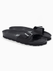 BACKSUN Leder-Pantoletten "Zephyr" in Schwarz