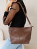 Anna Morellini Leren schoudertas "Trapani" bruin - (B)33 x (H)25 x (D)14 cm