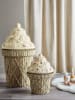 Bloomingville Aufbewahrungskorb "Cillie" in Creme/ Beige - (H)41 x Ø 28 cm 