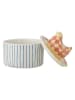 Bloomingville Pojemnik w kolorze biało-żółto-pomarańczowym - wys. 12 x Ø 11 cm