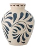 Bloomingville Vaas "Heikki" crème/turquoise - (H)24 x Ø 20 cm