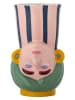 Bloomingville Wazon "Miss Jody" w kolorze beżowo-miętowo-żółtym - wys. 22,5 x Ø 14 cm