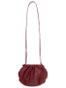 Zwillingsherz Leder-Umhängetasche "City Nights" in Bordeaux - (B)20 x (H)7 x (T)14 cm