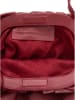 Zwillingsherz Leder-Umhängetasche "City Nights" in Bordeaux - (B)20 x (H)7 x (T)14 cm