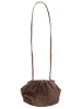 Zwillingsherz Leren schoudertas "City Nights Suede" donkerbruin - (B)20 x (H)7 x (D)14 cm