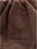 Zwillingsherz Leren schoudertas "City Nights Suede" donkerbruin - (B)20 x (H)7 x (D)14 cm