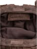 Zwillingsherz Leren schoudertas "City Nights Suede" donkerbruin - (B)20 x (H)7 x (D)14 cm
