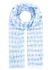 Zwillingsherz Schal "Geometric Look" in Weiß/ Hellblau - (L)180 x (B)83 cm