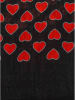Zwillingsherz Sjaal "Dark Heart" zwart/rood - (L)180 x (B)83 cm