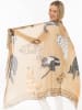Zwillingsherz Schal "Cats" in Camel - (L)180 x (B)98 cm