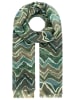 Zwillingsherz Sjaal "ZickZack" groen - (L)180 x (B)90 cm