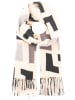 Zwillingsherz Schal "Geometric L" in Creme/ Schwarz - (L)180 x (B)88 cm