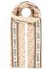 Zwillingsherz Sjaal "Wild Love" beige/crème - (L)180 x (B)70 cm