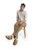 Polo Club Leder-Sandalen in Khaki
