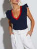 Milan Kiss Bluse in Dunkelblau