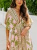 Milan Kiss Kleid in Khaki/ Rosa