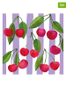 ppd Serwetki (40 szt.) "Cherry & Stripes" ze wzorem