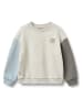 Wheat Sweatshirt "Lennon Badge" grijs/lichtblauw