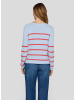 Rabe Pullover in Hellblau/ Rot